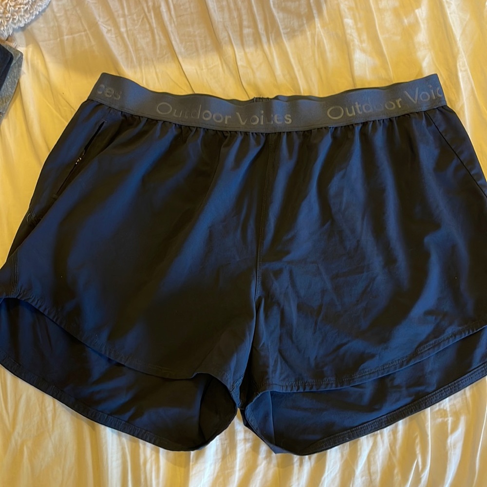 Outdoor Voices Black Athletic Shorts